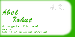 abel kohut business card